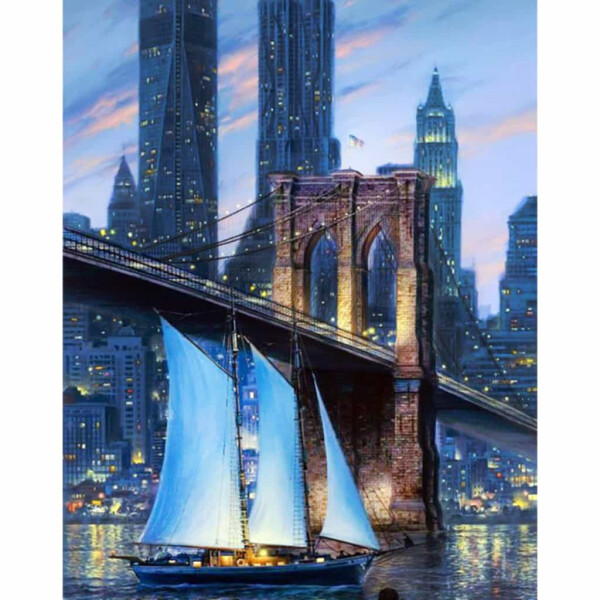 Снятый с производства набор алмазной живописи CdA "Большой городской мост" 38 x 48 см, DE7035