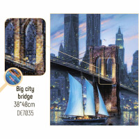 CdA set di quadri con diamanti "big city bridge" 38 x 48cm, de7035