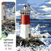 CdA Diamond Embroidery Kit "Lighthouse and waves" 48 x 70cm, DE7042