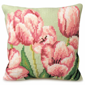 CdA stamped cross stitch kit cushion "Tulipe"...