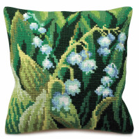 CdA stamped cross stitch kit cushion "Right Lillies" 5120, 40x40cm, DIY