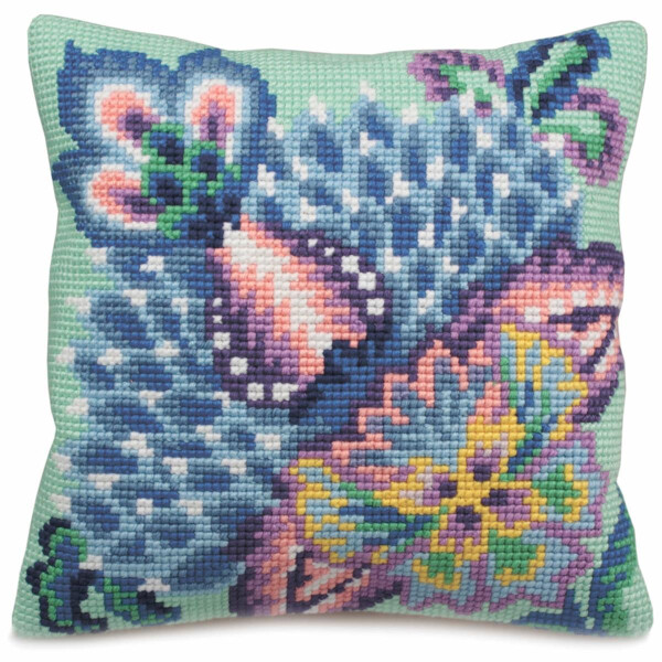CdA stamped cross stitch kit cushion "Romance" 5136, 40x40cm, DIY