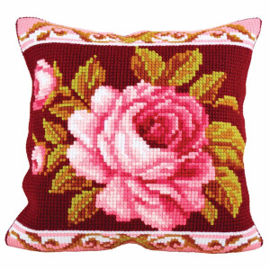 CdA stamped cross stitch kit cushion &quot;Romantic...