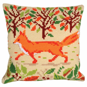 CdA stamped cross stitch kit cushion "Red Fox"...