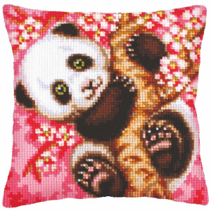CdA stamped cross stitch kit cushion "Hooray! Its...