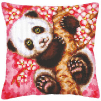CdA stamped cross stitch kit cushion "Hooray! Its Spring!" 5242, 40x40cm, DIY