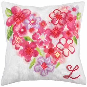 CdA stamped cross stitch kit cushion "For you"...