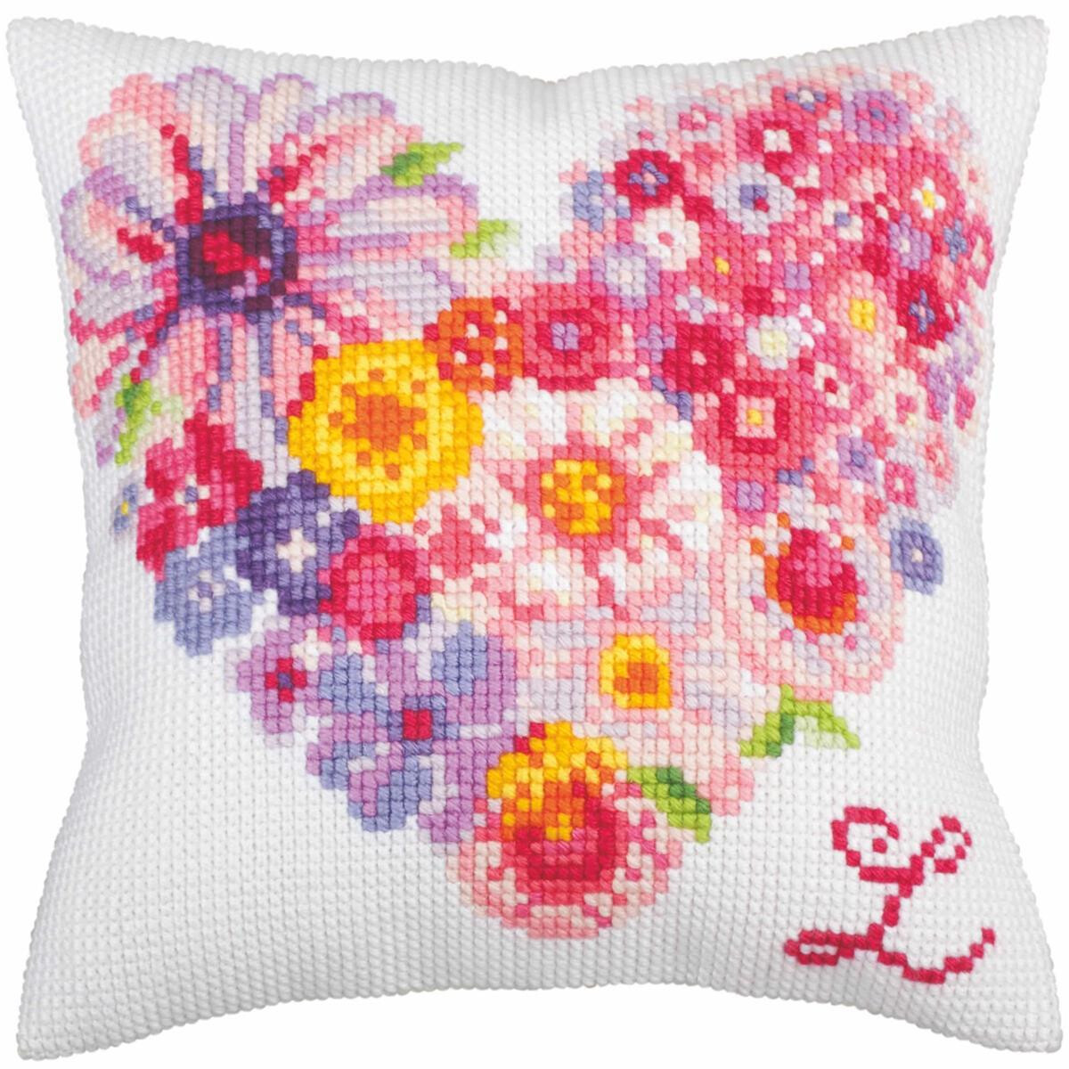 CdA stamped cross stitch kit cushion "For you"...
