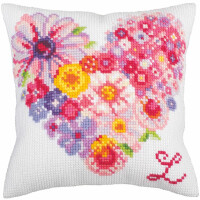 CdA stamped cross stitch kit cushion "For you" 5263, 40x40cm, DIY