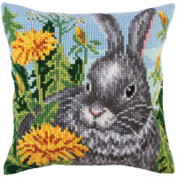 CdA stamped cross stitch kit cushion "Sun dandelions" 5274, 40x40cm, DIY
