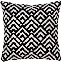 CdA stamped cross stitch kit cushion "Black-and-white" 5276, 40x40cm, DIY