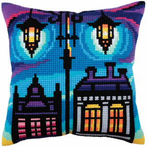 CdA stamped cross stitch kit cushion "Twilight"...