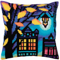 CdA stamped cross stitch kit cushion "Twilight" 5286, 40x40cm, DIY