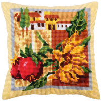 CdA stamped cross stitch kit cushion "Tuscany " 5294, 40x40cm, DIY