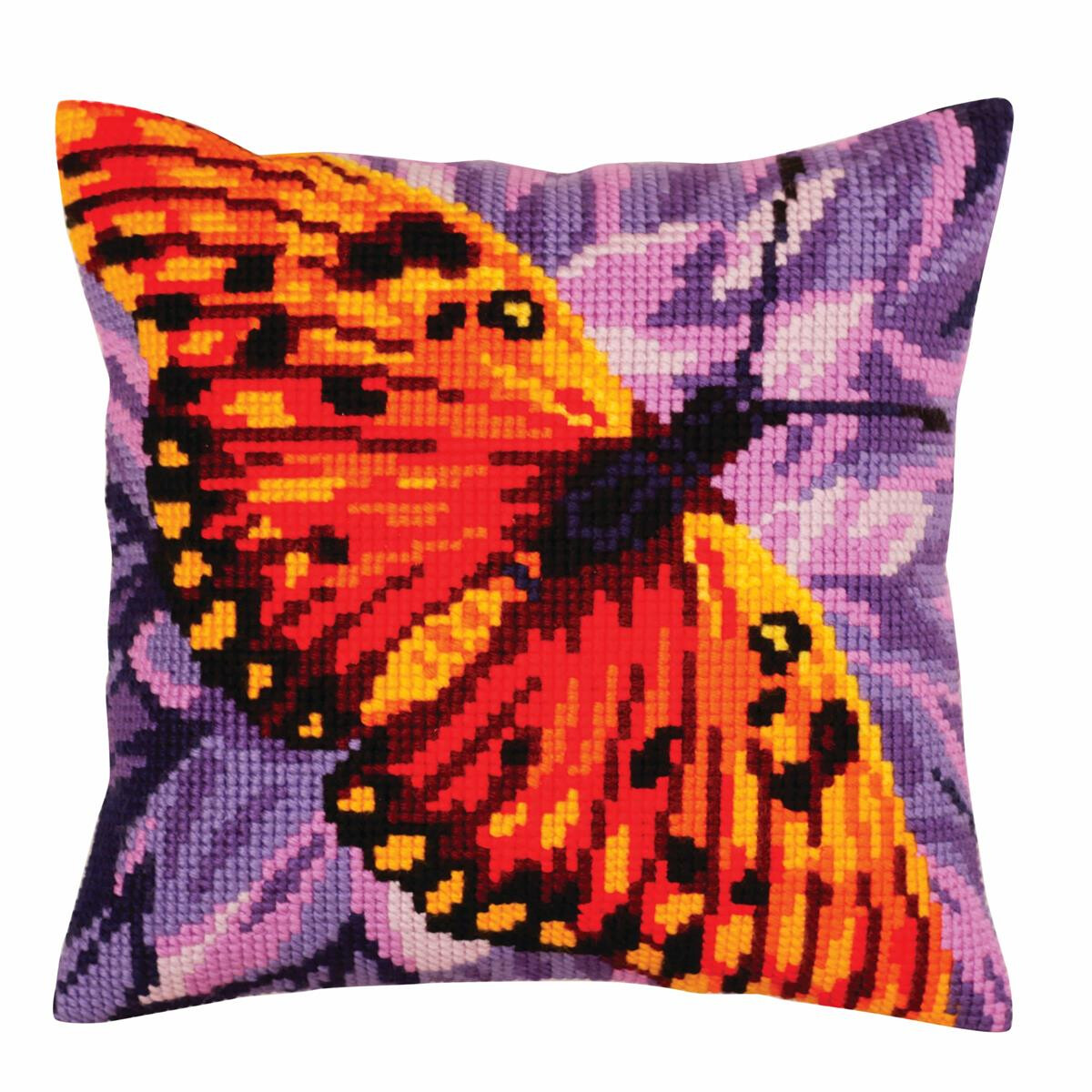 CdA stamped cross stitch kit cushion "Butterfly...