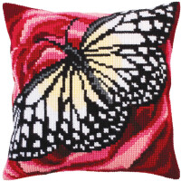 CdA Подушка для вышивания крестом "Графика бабочек" 5311, 40x40см, предварительно нарисованный дизайн вышивки