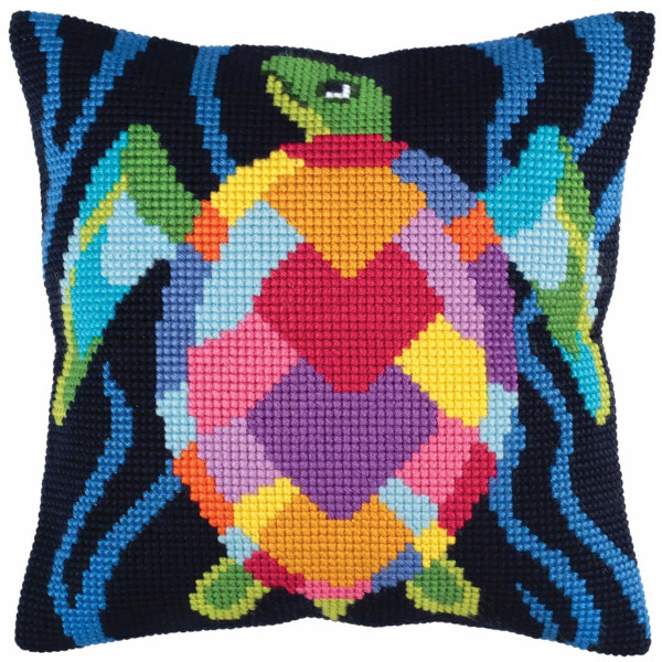 CdA stamped cross stitch kit cushion "Sea mosaic" 5346, 40x40cm, DIY