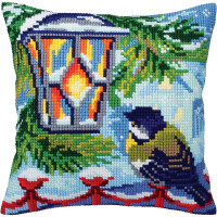 CdA stamped cross stitch kit cushion "Before Christmas" 5352, 40x40cm, DIY