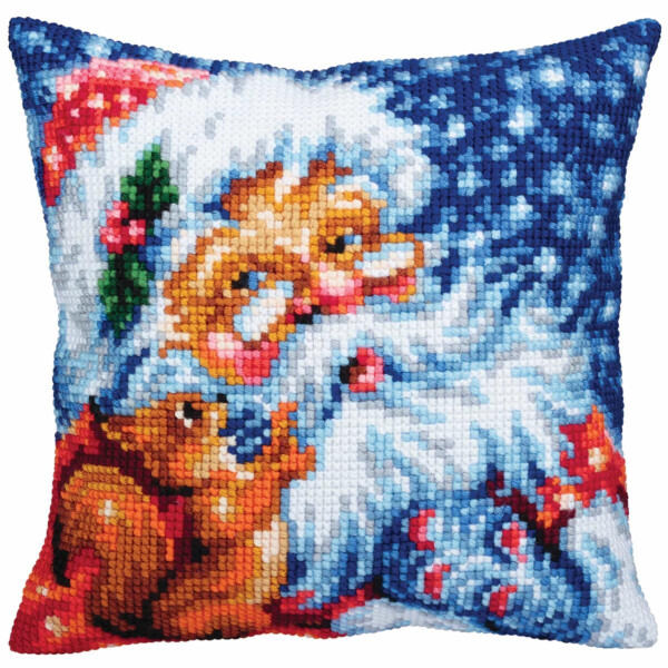 CdA stamped cross stitch kit cushion "Santa" 5353, 40x40cm, DIY