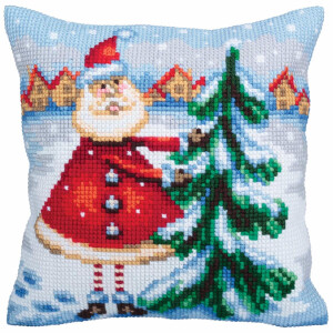 CdA stamped cross stitch kit cushion "Santa from...