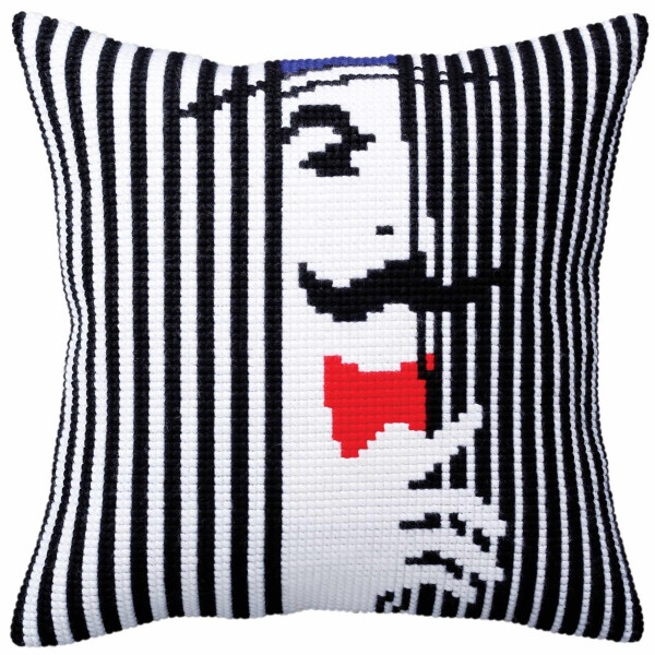 CdA stamped cross stitch kit cushion "I am spying on you" 5357, 40x40cm, DIY