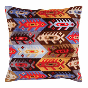 CdA stamped cross stitch kit cushion "Ornament -...