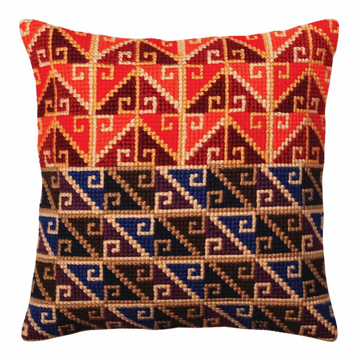 CdA stamped cross stitch kit cushion "Peruvian...
