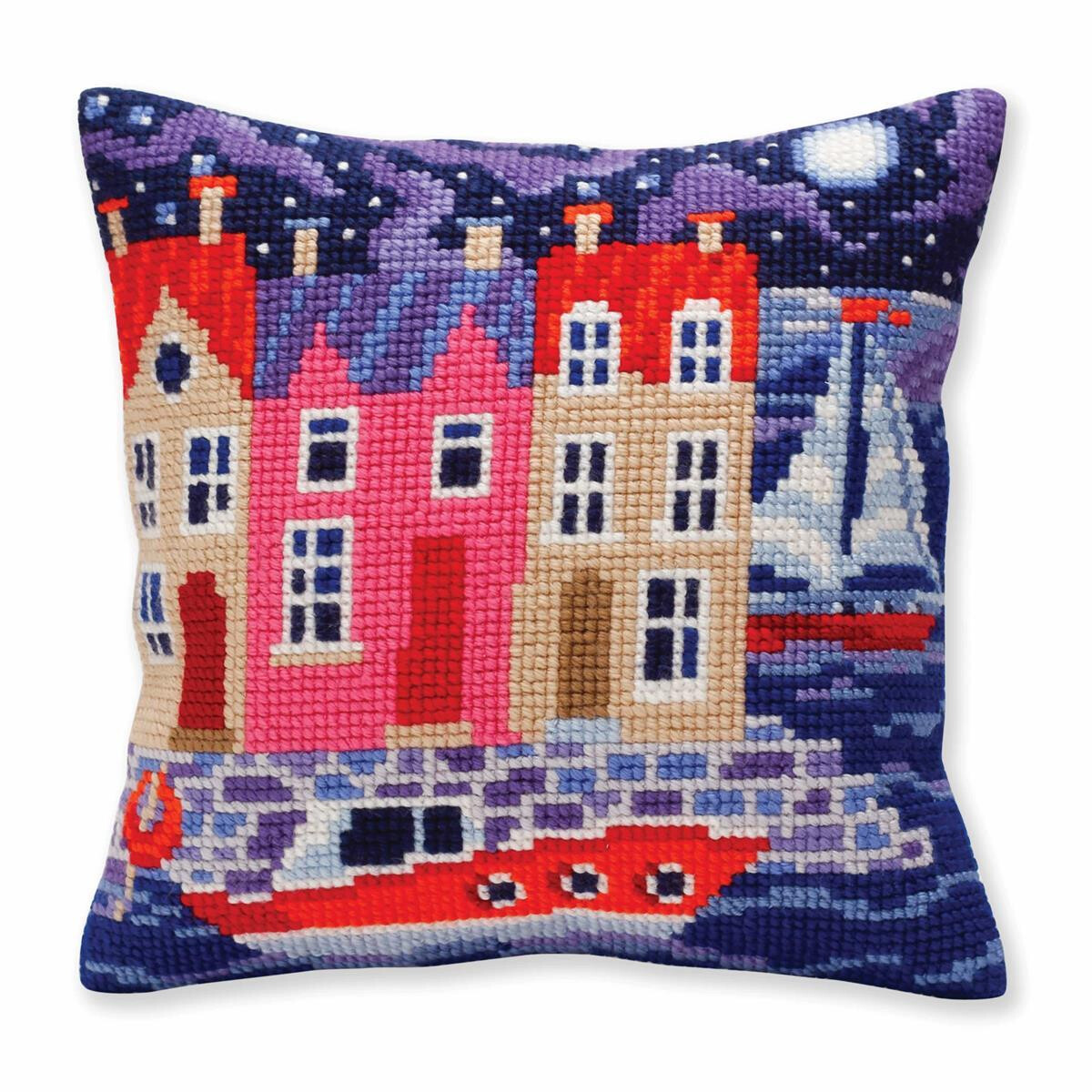 CdA stamped cross stitch kit cushion "Night...