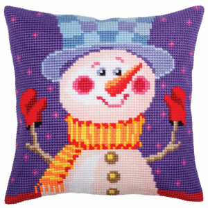 CdA stamped cross stitch kit cushion "Cheerful...