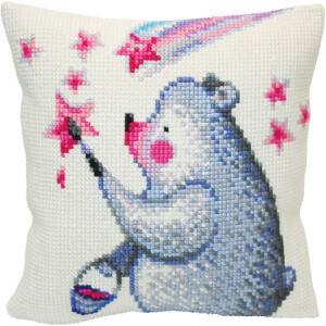 CdA stamped cross stitch kit cushion "Painting the...