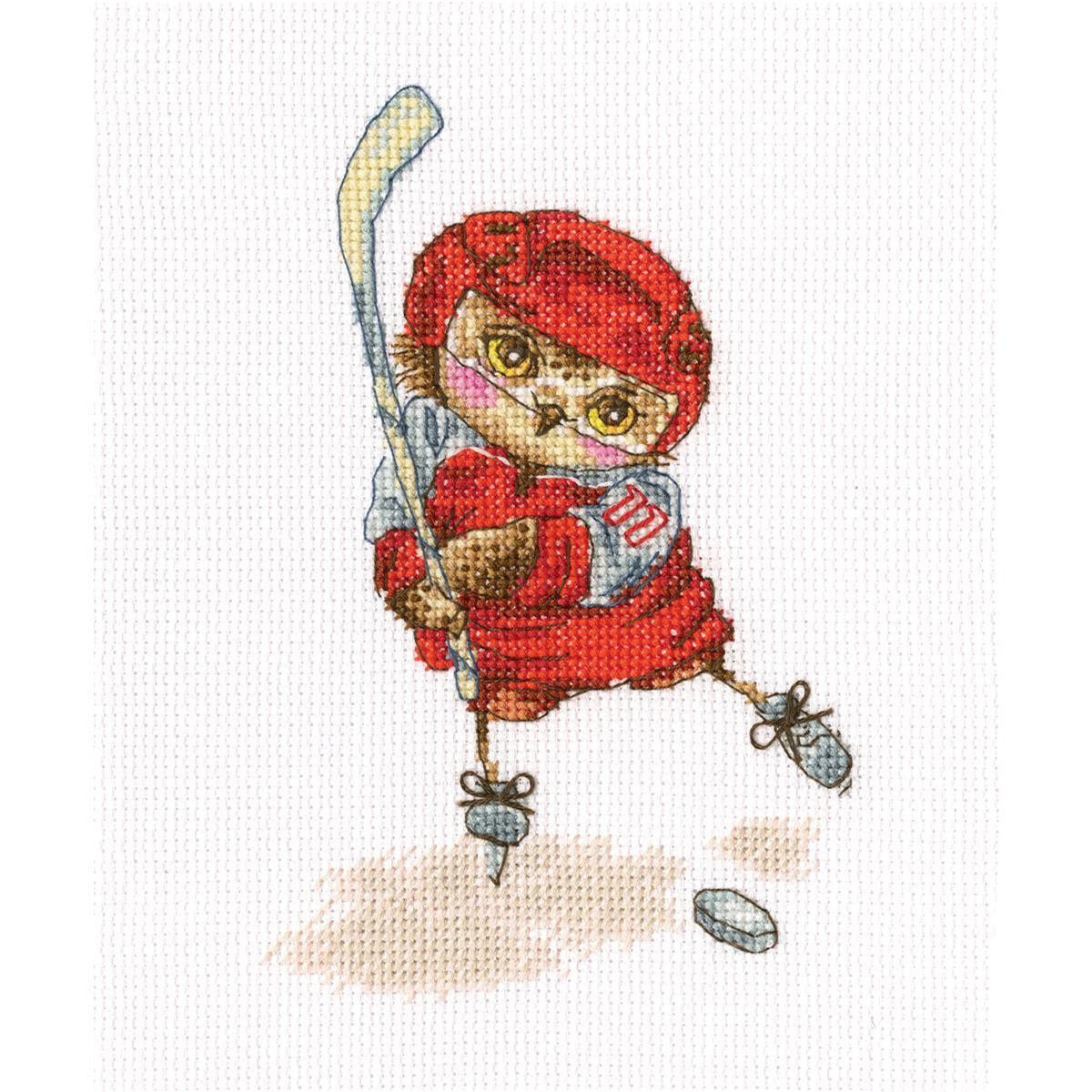 RTO counted Cross Stitch Kit "Shoot the puck!"...
