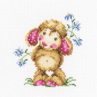 RTO counted Cross Stitch Kit "Daisies for a gift" C236, 12x12 cm, DIY