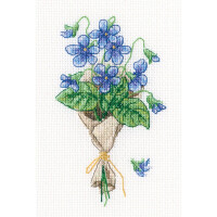 RTO counted Cross Stitch Kit "Forest violets" C326, 6.5x11.5 cm, DIY