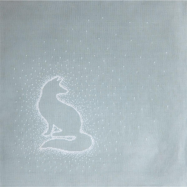 RTO counted Cross Stitch Kit cushion "Snow silver. Fox" CU015, 40x40 cm, DIY