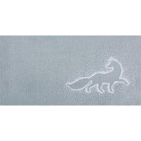 coussin au point de croix rto "Snow silver. Fox" cu016, modèle de paiement, 50x30 cm