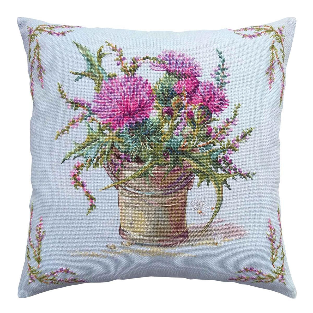 RTO counted Cross Stitch Kit cushion "Thistle and...