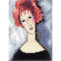 RTO Set punto croce "Redheaded girl" eh335, motivo di conteggio, 10x13 cm