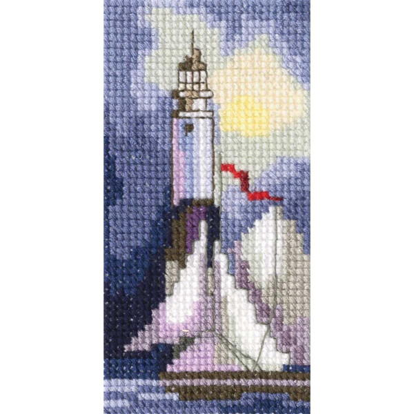 RTO Juego de punto de cruz "Lighthouse" eh354, dibujo para contar, 5,5x10,5 cm