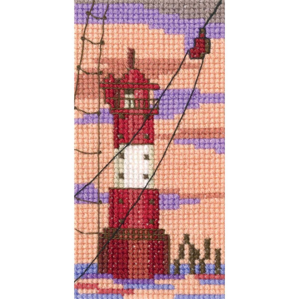 RTO counted Cross Stitch Kit "Lighthouse" EH360, 5,5x10,5 cm, DIY