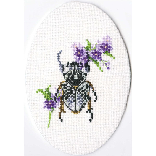 RTO counted Cross Stitch Kit "Bug on lungwort" EH367, 8x9 cm, DIY