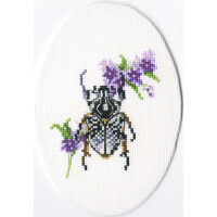 RTO counted Cross Stitch Kit "Bug on lungwort" EH367, 8x9 cm, DIY