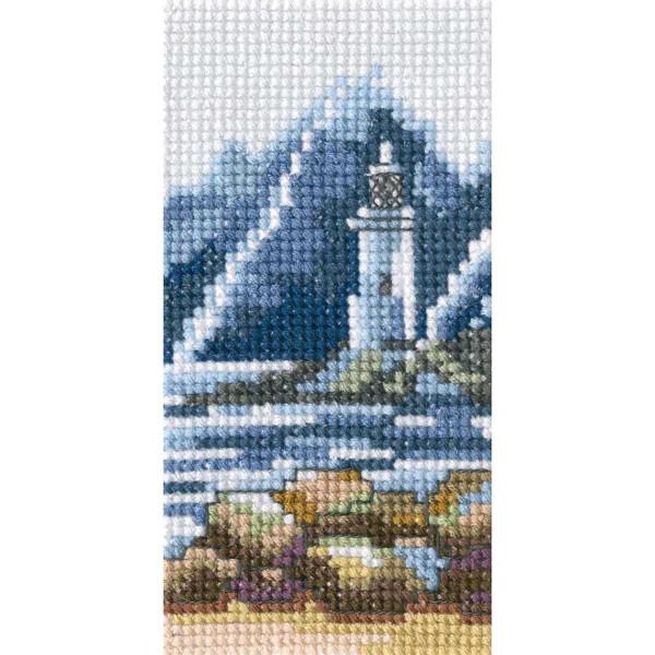 RTO counted Cross Stitch Kit "Lighthouse" EH368, 5,5x10,5 cm, DIY