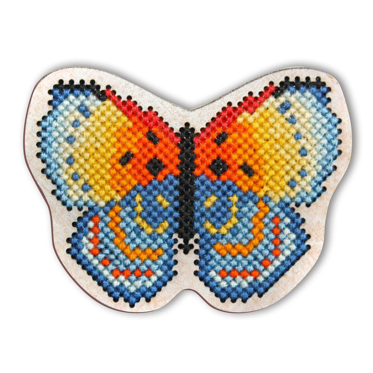 rto kruissteek set op houten plaat "Butterfly"...