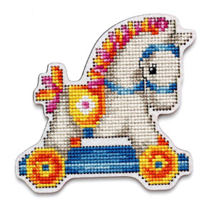 RTO stamped Cross Stitch Kit plywood board "Horse...