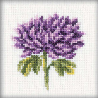 RTO counted Cross Stitch Kit "Chrysanthemums" H166, 10x10 cm, DIY