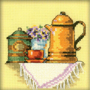RTO counted Cross Stitch Kit "A Cup of Coffee in The...