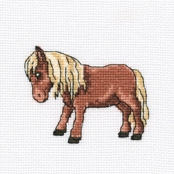 RTO counted Cross Stitch Kit "Tibetan horse" H257, 10x10 cm, DIY