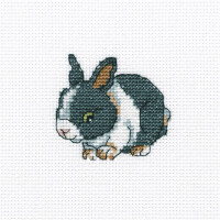 RTO counted Cross Stitch Kit "Cute rabbit" H262, 9x9 cm, DIY