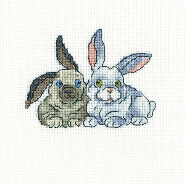 RTO counted Cross Stitch Kit "Brer rabbits" H263, 11x9 cm, DIY
