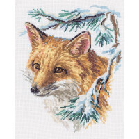 RTO counted Cross Stitch Kit "The fox" M068, 23x29 cm, DIY